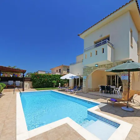 Villa Luxury Coral Bay Shanta 3 Bedroom Distant Sea Views Location Pégeia